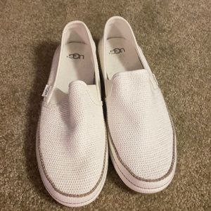 NEVER WORN White UGG slip-ons!!!